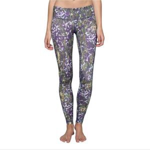 Lululemon Wunder Under Pant Floral Sport Backdrop Iris Purple Size 6